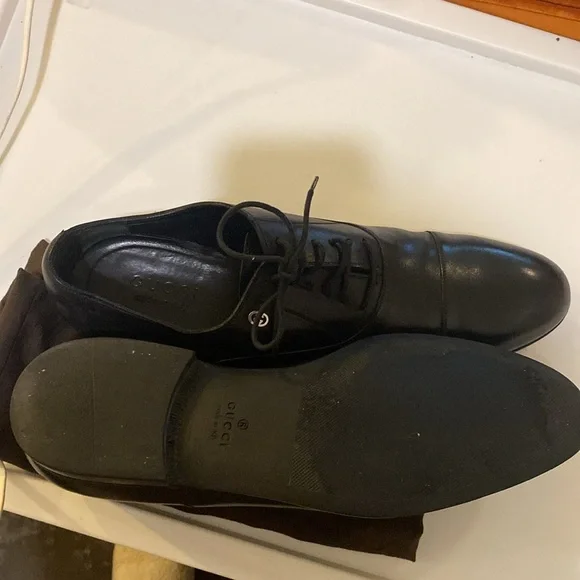 Gucci Cap Toe Leather Oxfords 9.5 - Picture 7 of 8